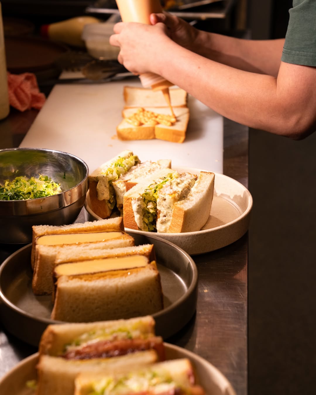 KOYO sandwiches being prepared